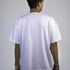 mkhalef fire tshirt - white