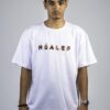 mkhalef fire tshirt - white