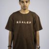mkhalef fire tshirt - brown