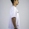 mkhalef fire tshirt - white