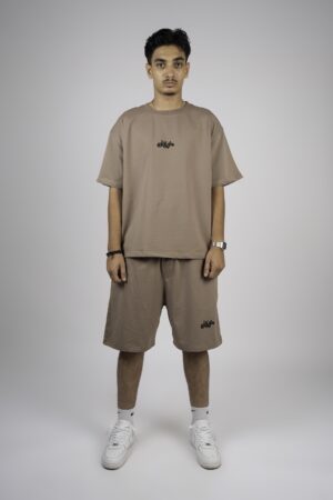 mkhalef basic set - brown (puff print)