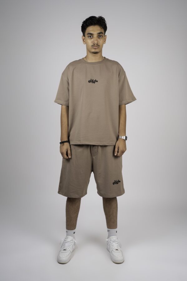 mkhalef basic set - brown (puff print)